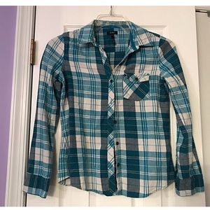 Blue and white Nollie flannel